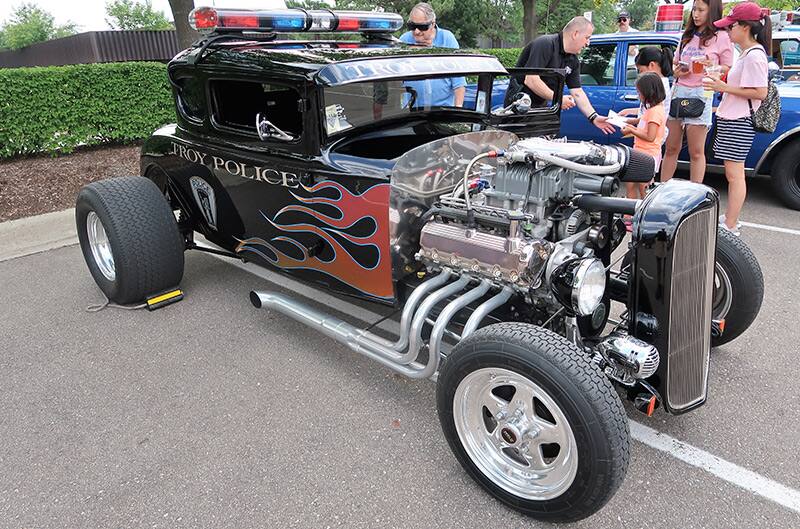 A Troy Police hot rod on display