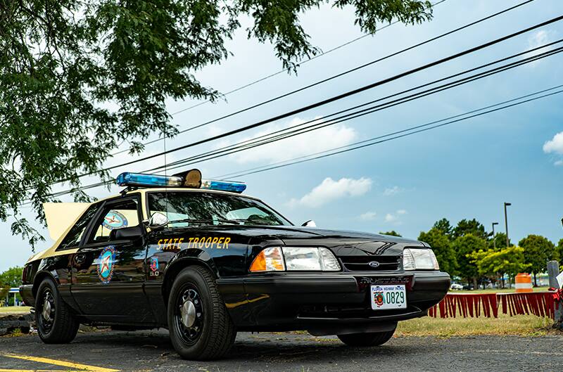 Foxbody police car in black