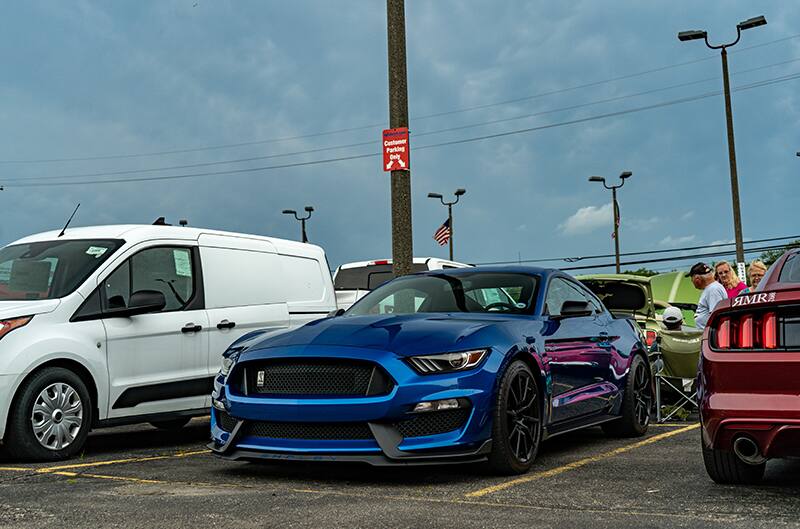 Blue GT350 mustang