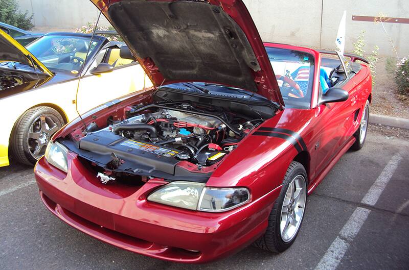 Red SN95 Mustang