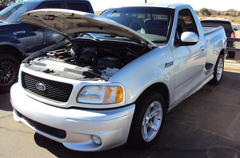 Silver Ford F150 Lightning