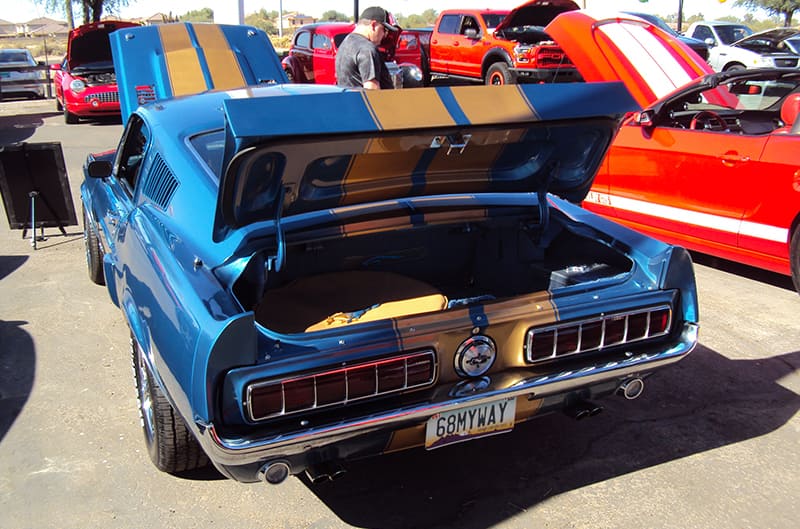 Blue and Gold Shelby Mustang