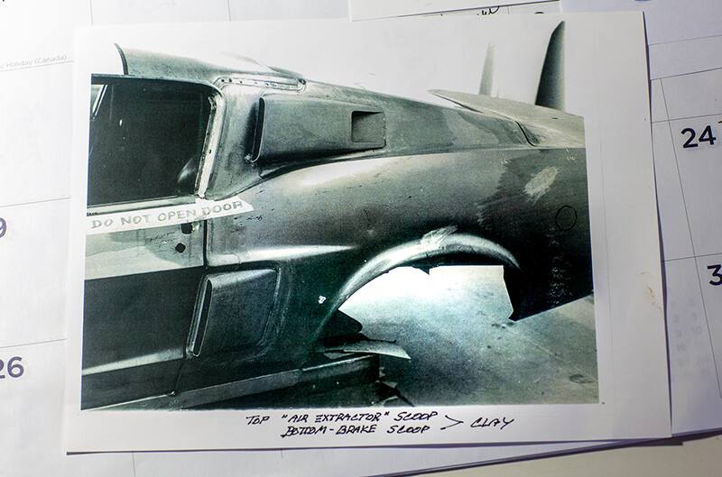 In clay, McHose and Ferrar worked on designing the heat extractor scoop that was inspired by the 1966 Ford GT40 Mark II