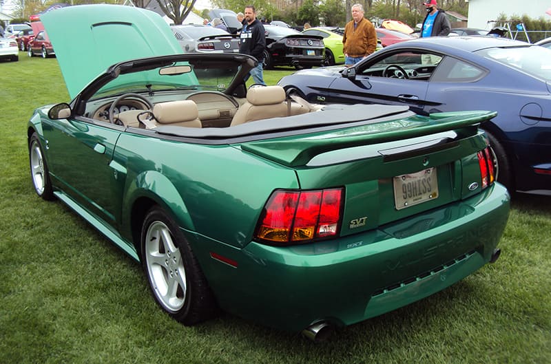 1999 Cobra in green from rear angle