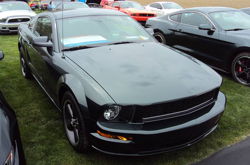 2008 Bullitt Mustang parked in car show