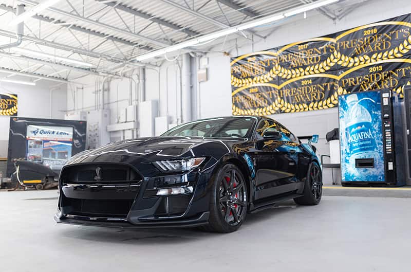 Beauty photo of Shelby GT500 in dealership delivery area