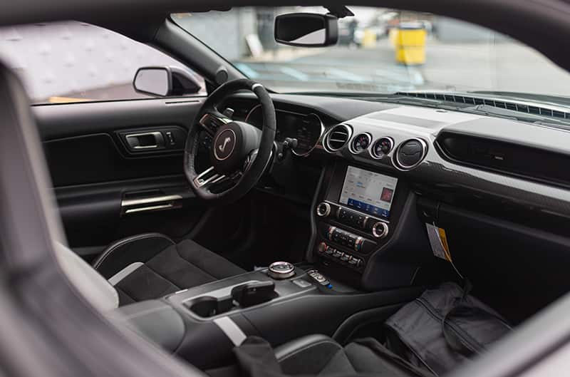 Interior of Shelby GT500 from passenger side