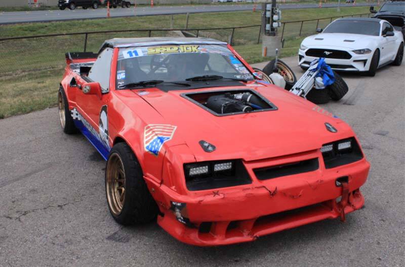 Red Auto Cross Foxbody