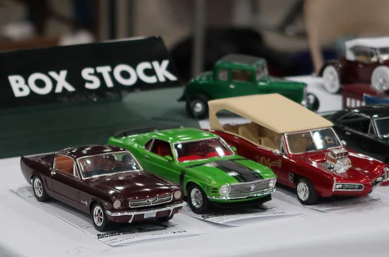 Models cars on display