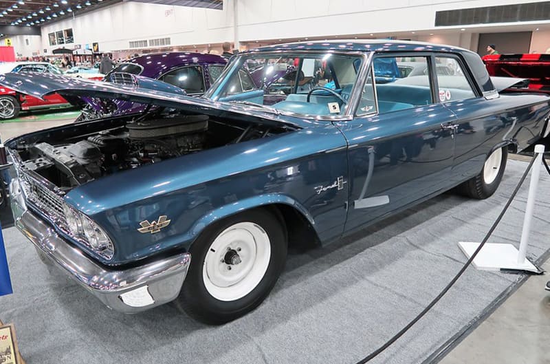 1960s Ford with white wheels