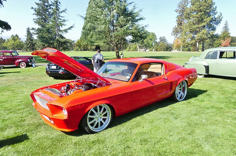 Red 1967 Ford Mustang Restomod