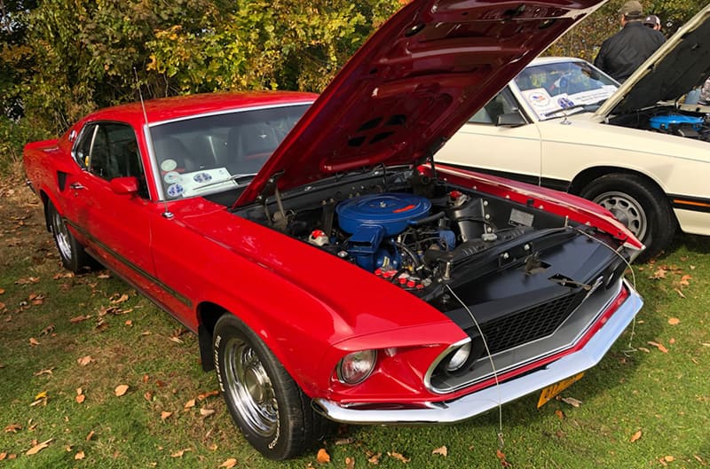 Red 1970 Ford Mustang GT