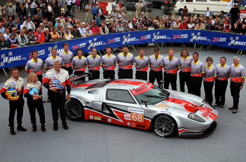 Winners circle with ford GT 