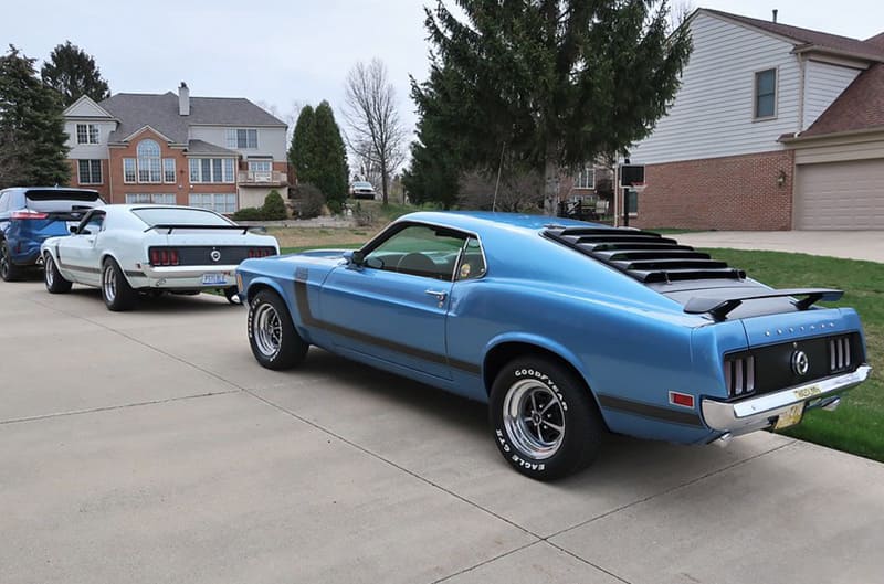 Boss 302's parked in Driveway