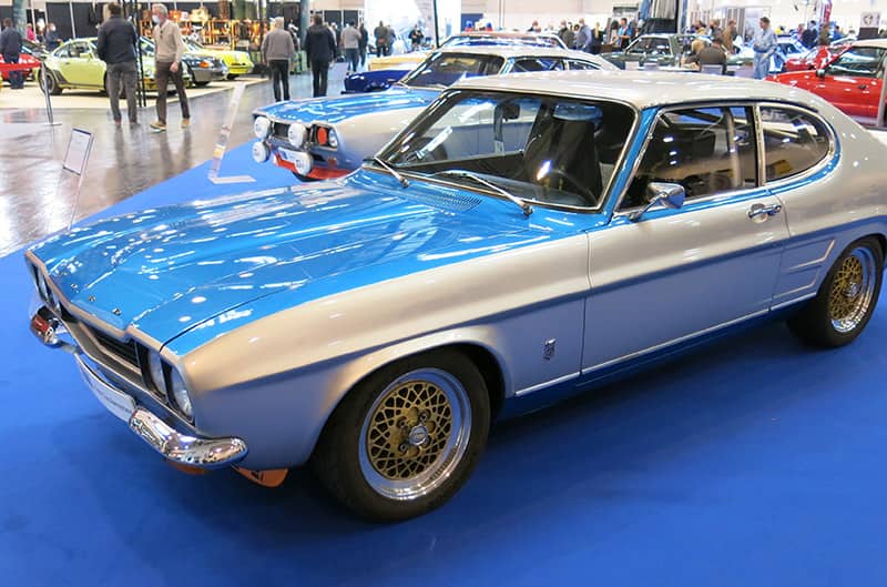 Ford Capri in blue and silver