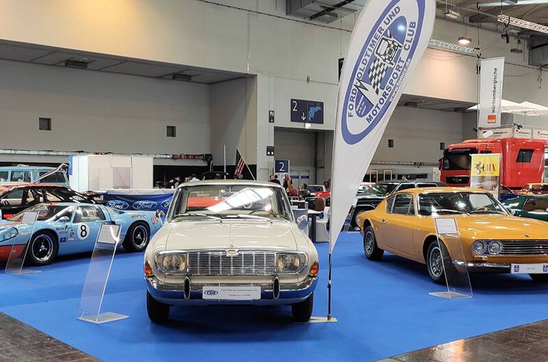 Several Ford from clubs on display in convention center