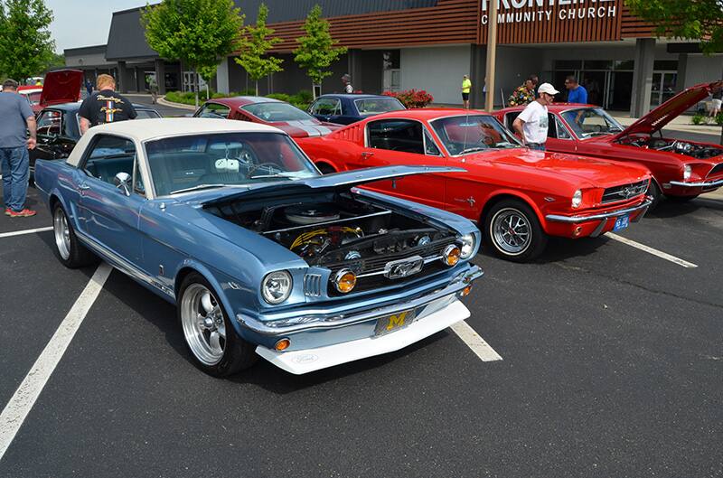 First generation mustangs at show