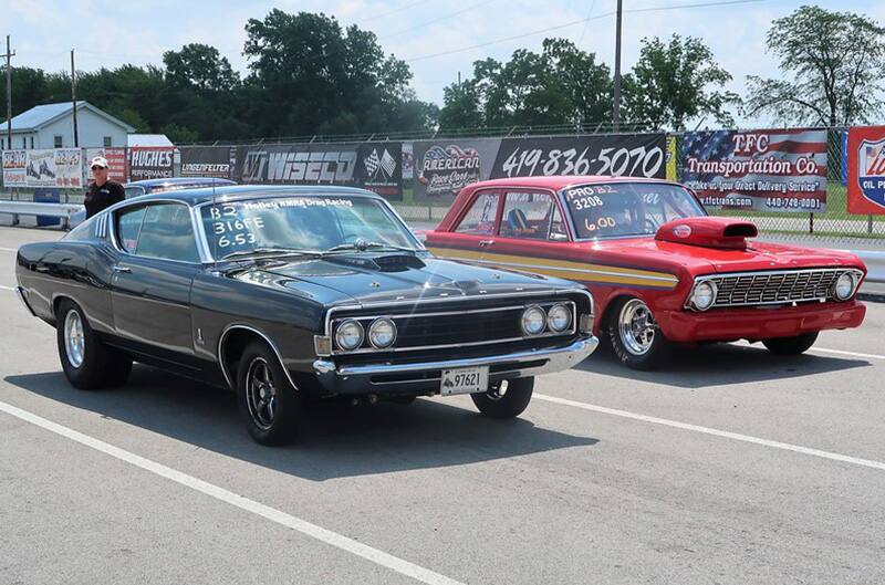 ford fairlanes at drag strip