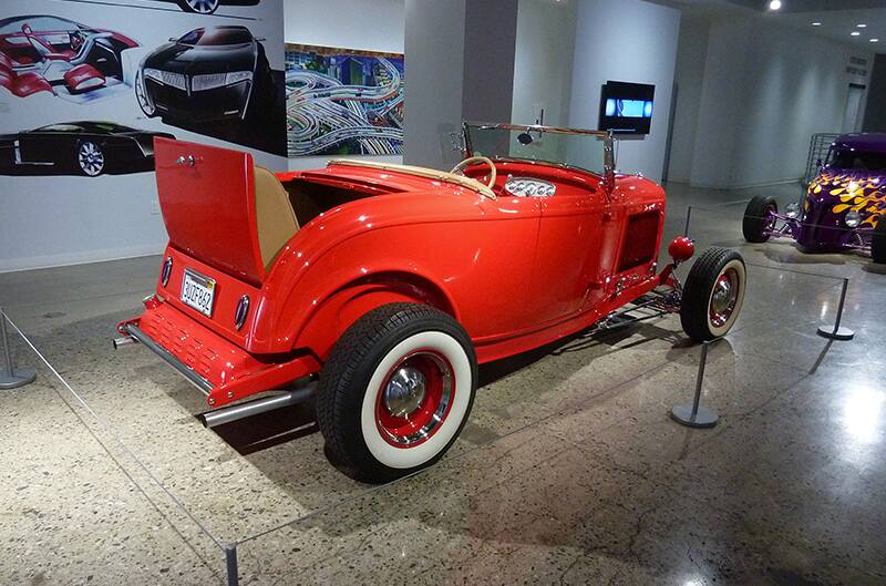 Red 1932 Ford convertible