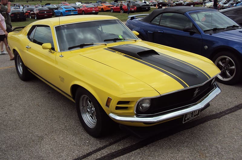 yellow second generation mustang