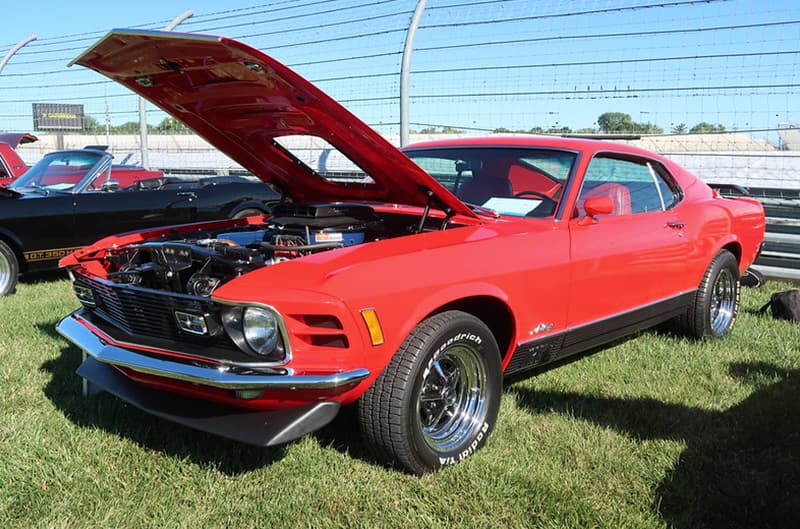 Red Mach 1 mustang