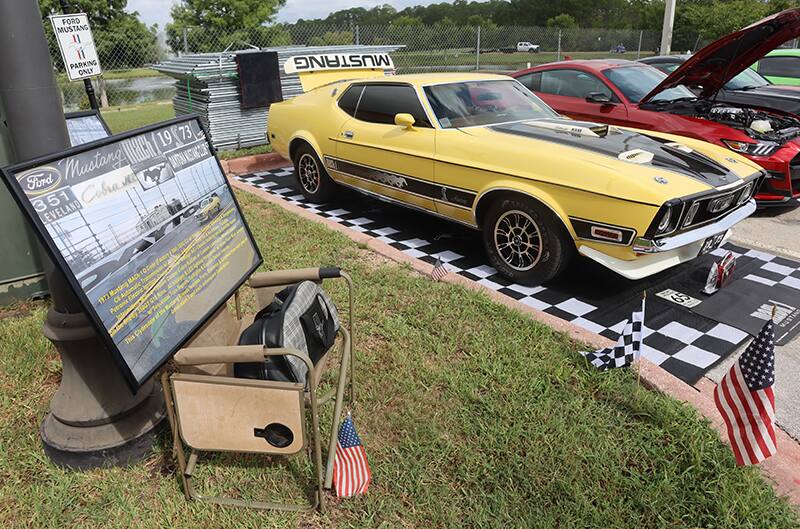 Yellow Mustang Mach 1 second generation