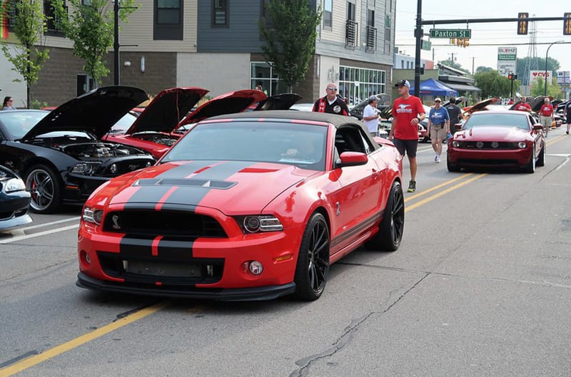 Shelby GT500 rolling into mustang alley