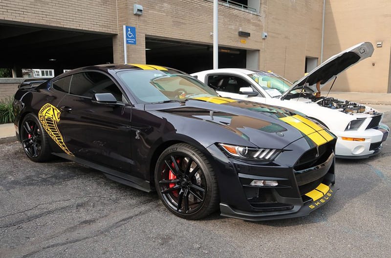 Shelby Mustang with yellow decals