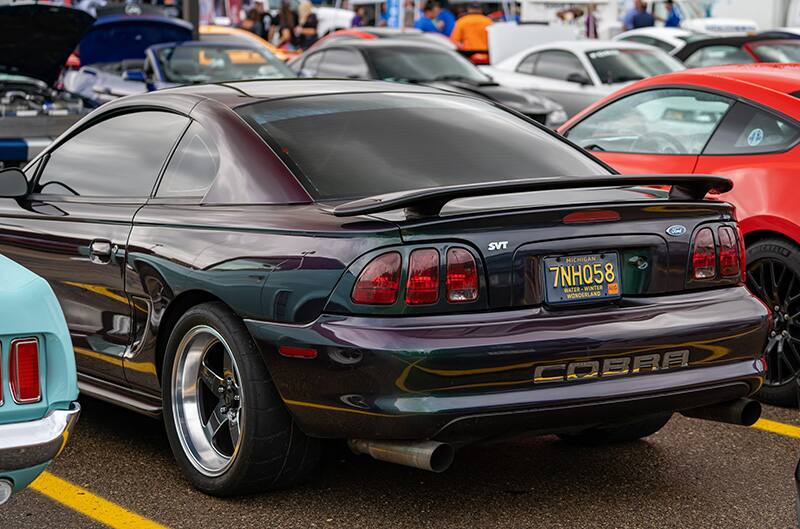 Rear end of cobra mustang