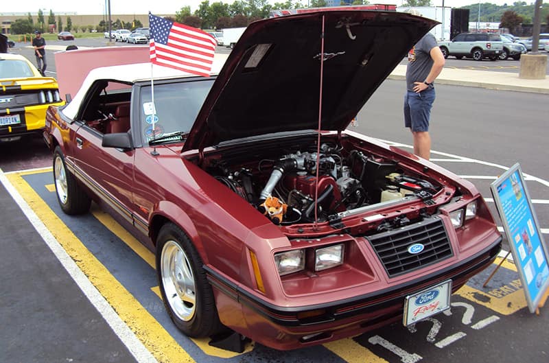 Red Four eye foxbody convertible