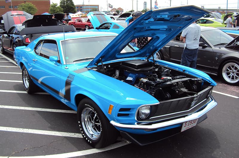 Grabber Blue Mach 1 Mustang