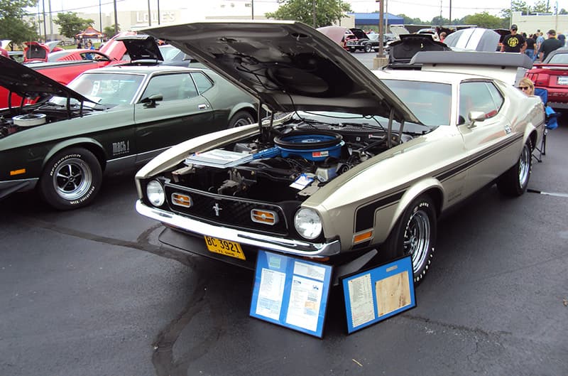 Silver grey second gen mustang mach 1