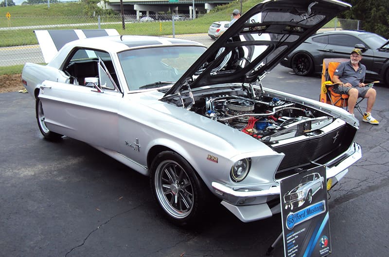 Silver first generation mustang