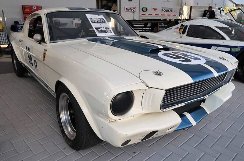 White and Blue first gen shelby mustang