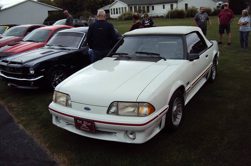 White convertible foxbody mustang