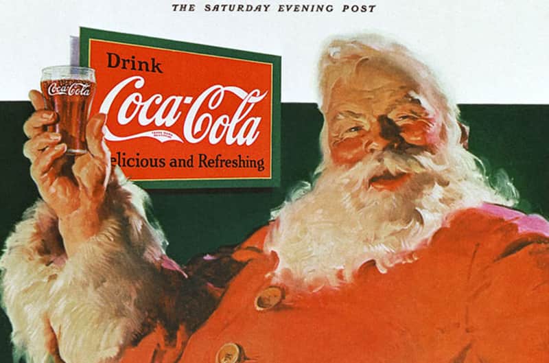 Santa in Coca Cola Ad
