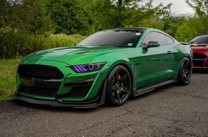 Green custom S550 Mustang