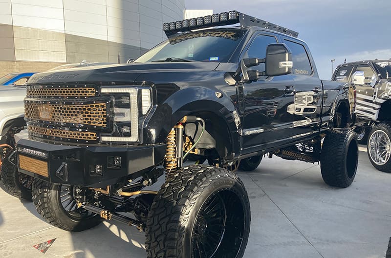 ford raptor camo jacked up