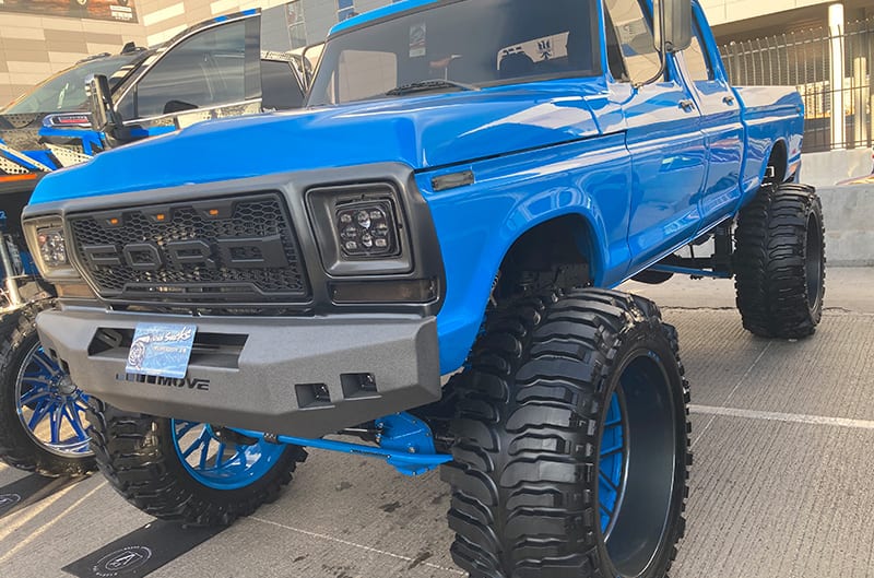 ford raptor camo jacked up