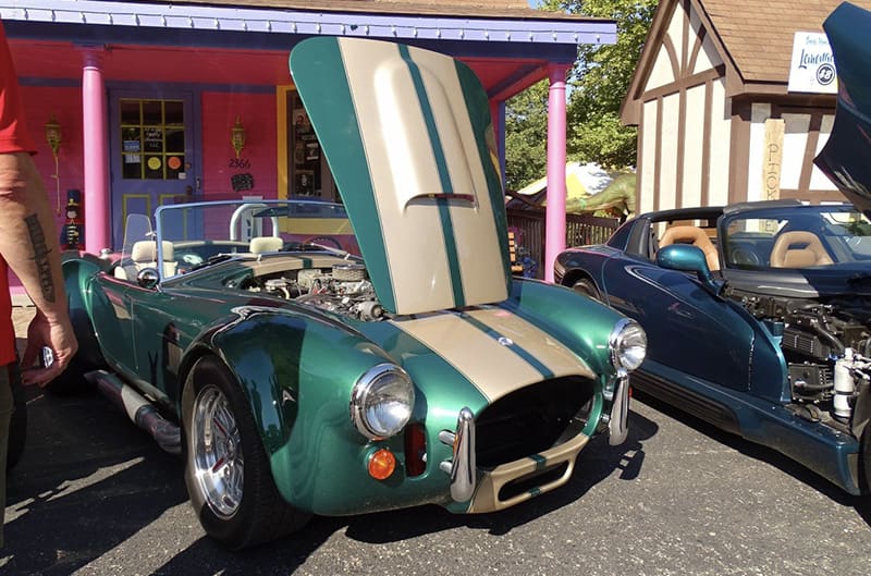 Green and gold shelby cobra