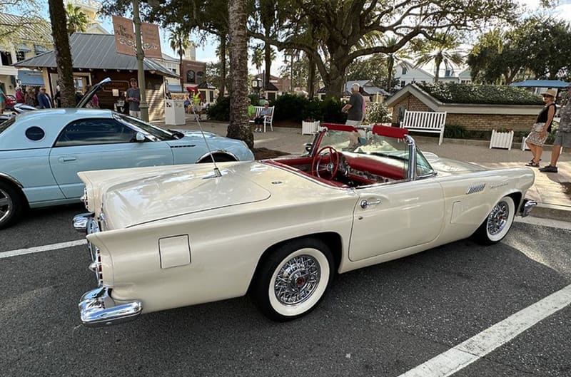 off white thunderbird convertible