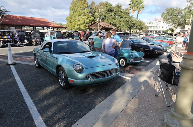 FOrd thunderbirds parked together at car show