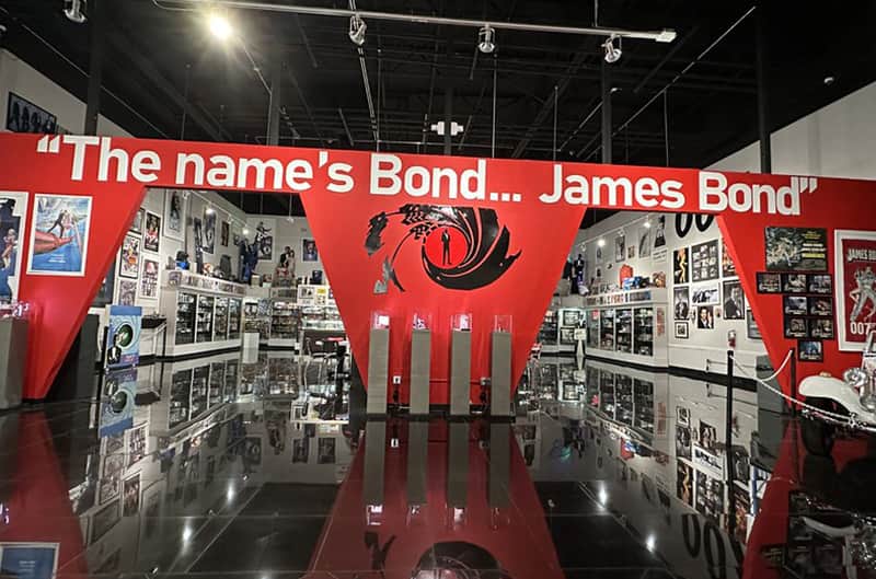 James bond exhibit in museum