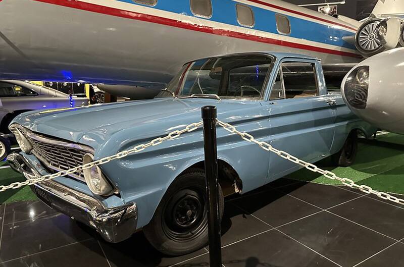 Blue ford inside museum