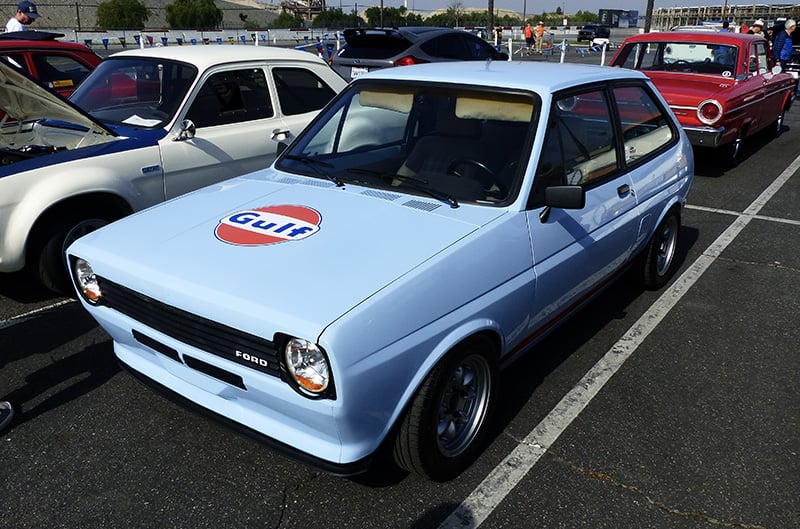 Ford escort in blue