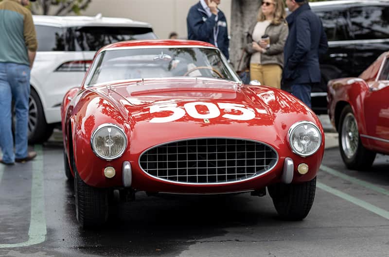 Many multimillion-dollar vehicles were brought out of collections to be displayed at the Lincolns & Latte event, including this historic 1965 Ferrari 250 GT Mille Miglia