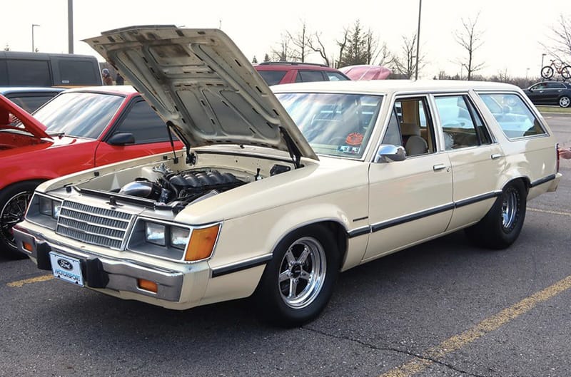 Ford station wagon with coyote engine