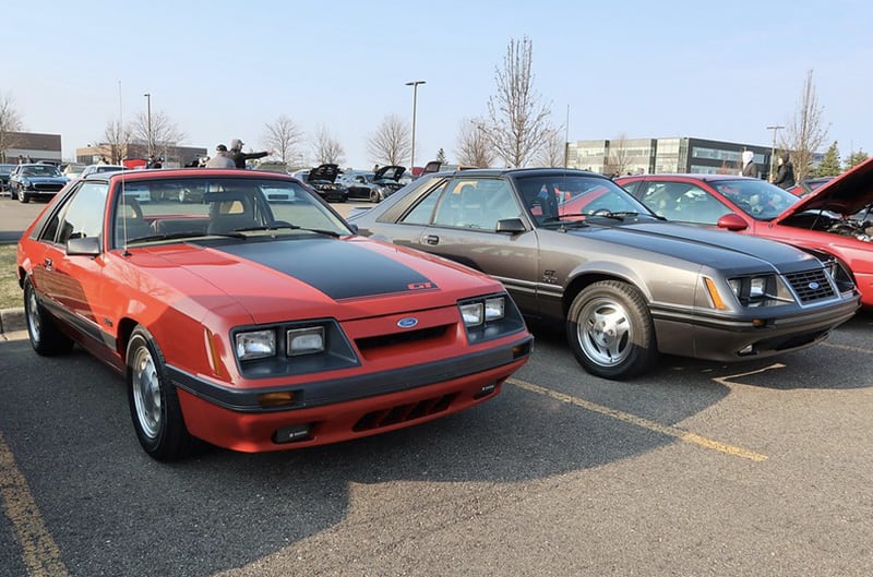 Foxbody mustangs at show