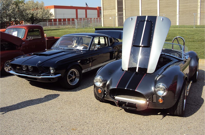 Shelby Cobra and first gen ford mustang