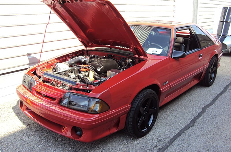 foxbody mustang in red